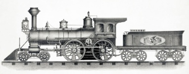 Vintage Locomotive Illustration Old
