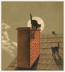 Vintage Poster Cats Illustration