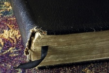 Weathered Corner Of Well Used Bible