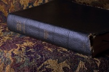 Well Used Bible On A Textured Cloth