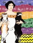 Woman With Two Cats