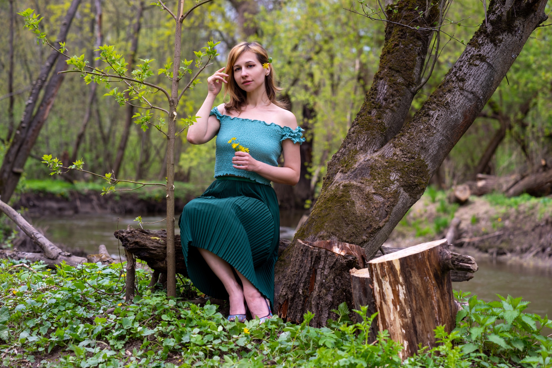Forest, Nature, Portrait, Woman