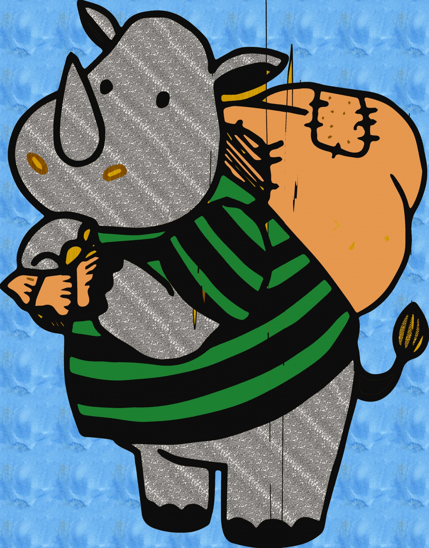 Cute Rhino Illustration