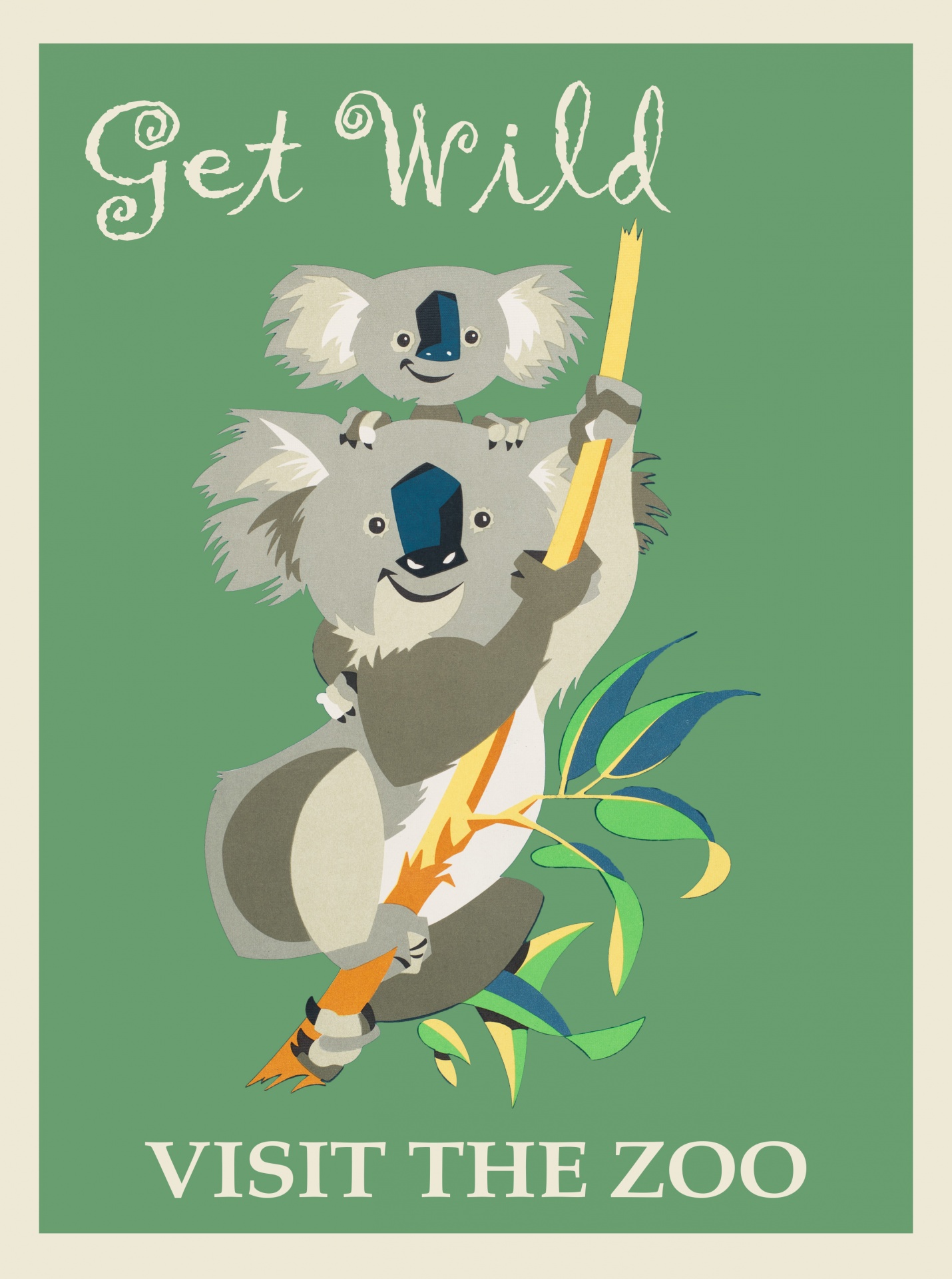 Koala Bear Visit Zoo Poster