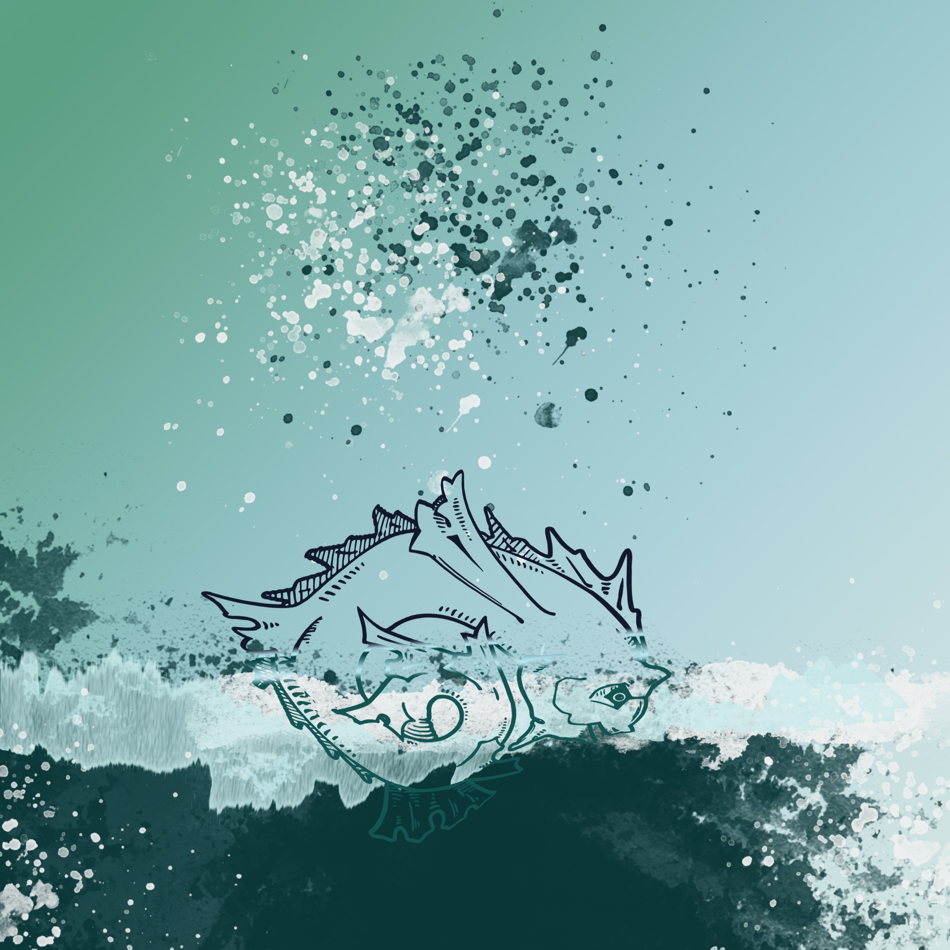 Ocean And Fish Illustration