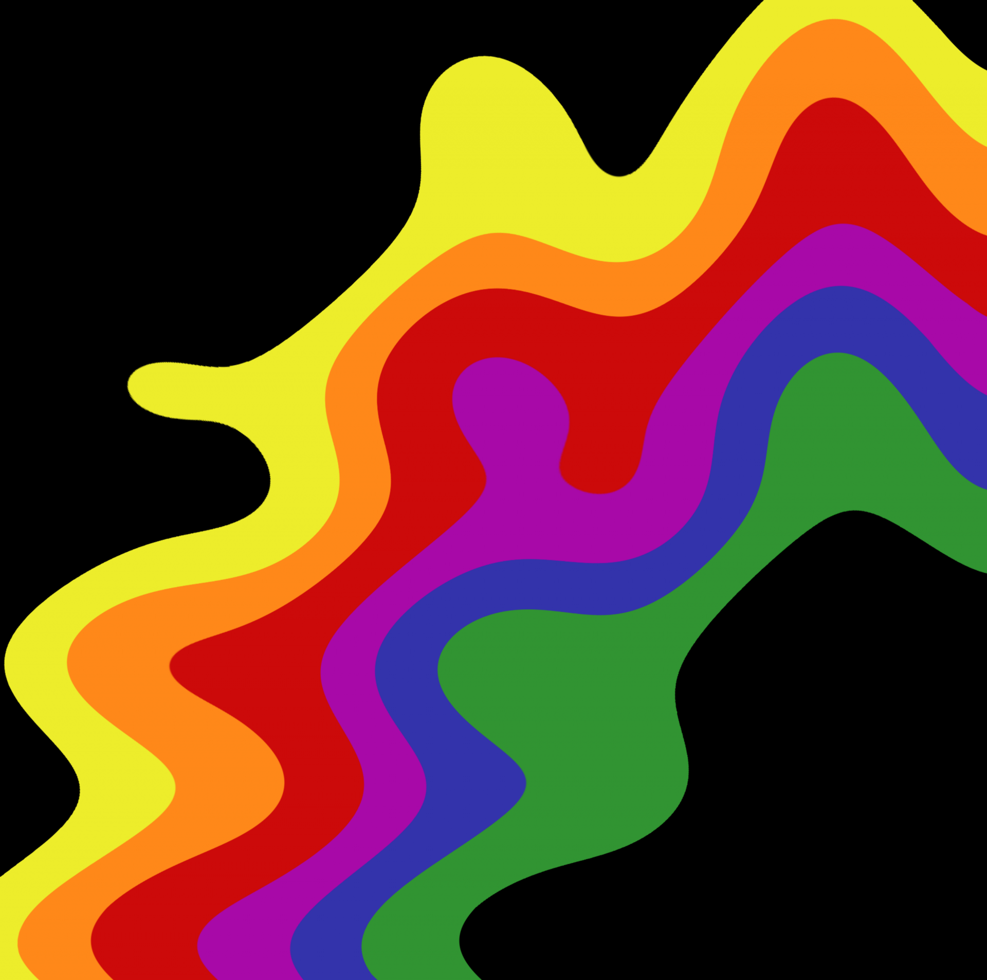 Rainbow Ribbon Abstract Colorful