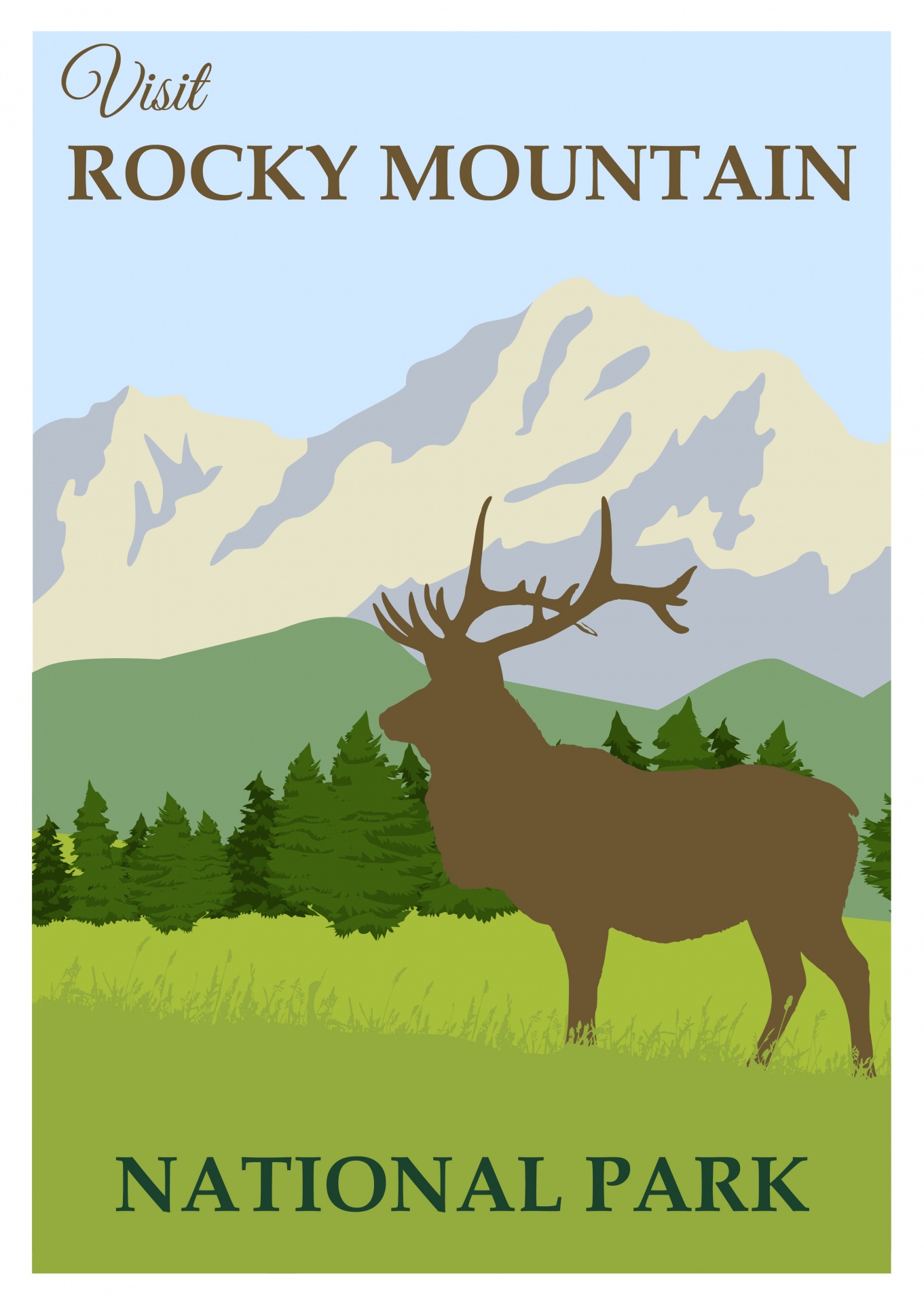 Rocky Mountain Travel Poster