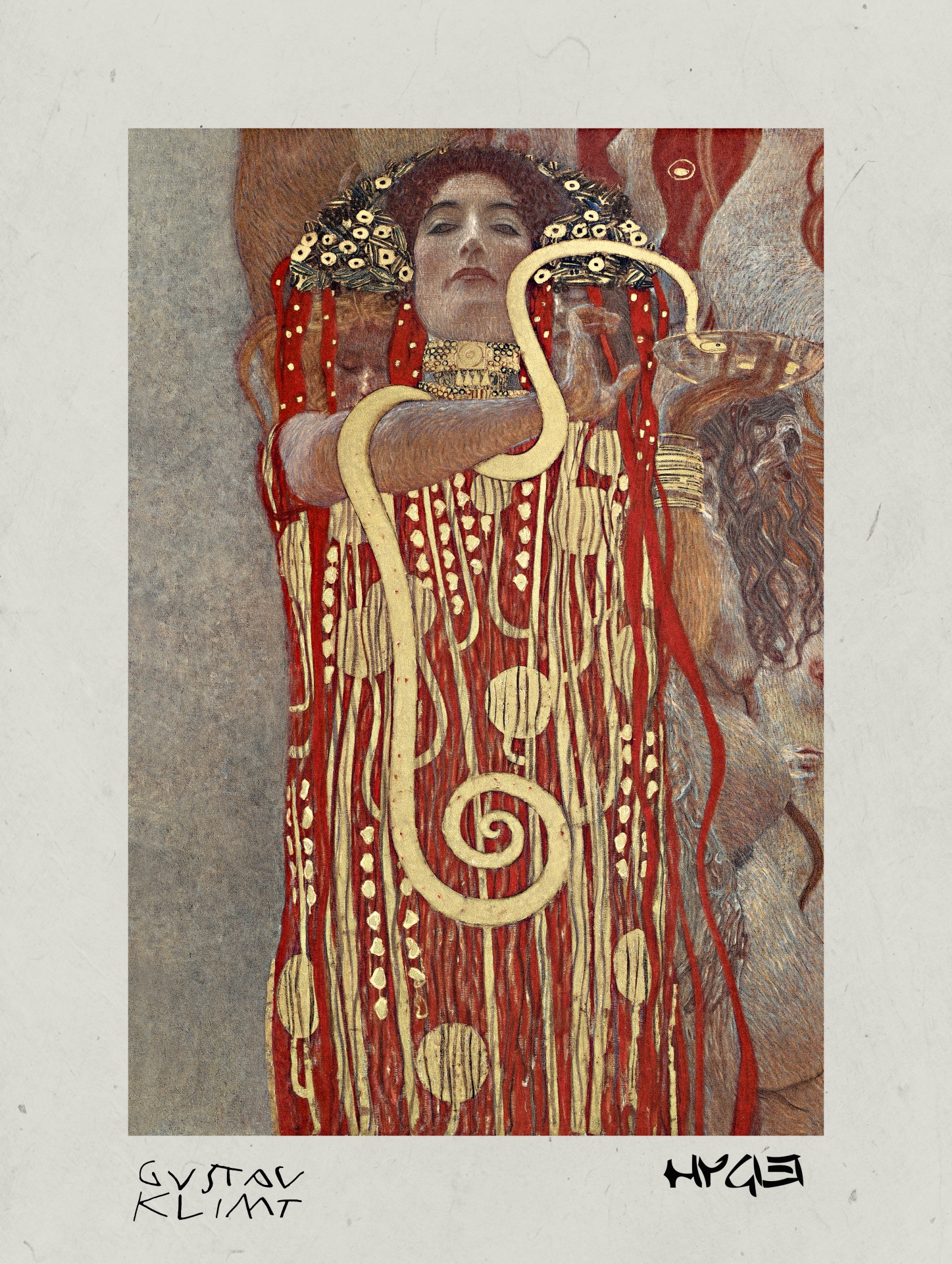Gustav Klimt's Hygieia 1907 famous painting. Original from Wikimedia Commons.