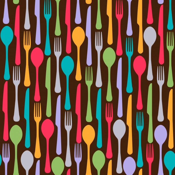 Cutlery Colorful Pattern Background Free Stock Photo - Public Domain  Pictures