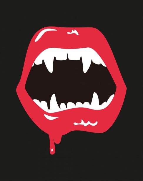 Halloween Mouth Dripping Blood Free Stock Photo - Public Domain Pictures