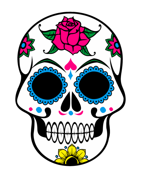 Sugar Skull Floral Art Free Stock Photo - Public Domain Pictures
