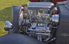 1935 Chevy Coupe Chrome Engine