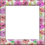 Photo Frame Flowers Pattern Frame
