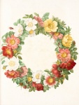 Floral Wreath Frame Vintage Art