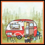 Camping Trailer In The Forest