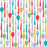 Cutlery Colorful Pattern Background
