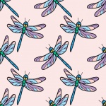 Dragonfly Pattern Background Art