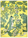 Frogs Vintage Art Illustration