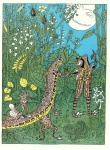 Frogs Vintage Art Illustration