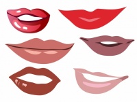 Glossy Lips Clipart Set