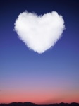 Heart Shaped Cloud Sunset