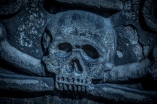 Human Skull Carved In Stone