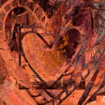 Grunge Textured Heart Art Poster