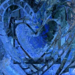 Grunge Textured Heart Art Poster