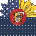 Independence Day Bear Sunflower