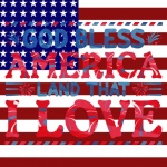God Bless America Flag Poster