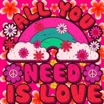 All You Need Is Love Retro Poster