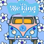 Be Kind VW Bus Retro Poster