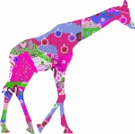 Country Patchwork Filled Giraffe