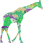 Country Patchwork Giraffe PNG