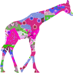 Country Patchwork Giraffe PNG