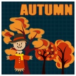 Autumn Fall Scarecrow Poster