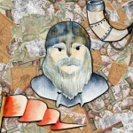 Vintage Map Viking Man