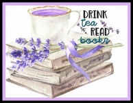 Tea And Books Lavender Poster