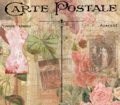 Vintage Postcard Floral Mannequin