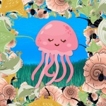 Ocean Sea Jellyfish Illustration
