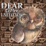 Funny Coffee Owl Poster