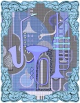 Jazz Horn Contemporary Art Poster