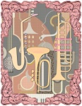 Jazz Horn Contemporary Art Poster