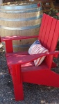Americana Red Chair And Pillow