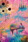Abstract Music Piano Digital Art