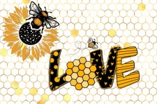 Honey Bee LOVE Poster