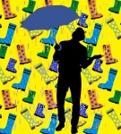 Silhouette Man In The Rain