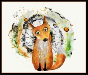 Contemporary Watercolor Fox Art