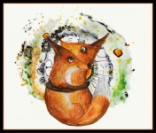 Contemporary Watercolor Fox Art
