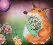 Watercolor Fox And Rodent Art